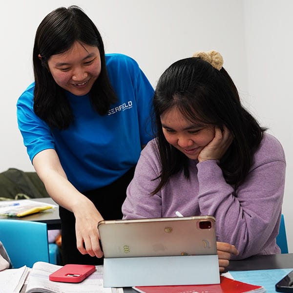 Student with Teacher Seafield School of English